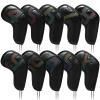HB1 New Golf Iron Headcovers 10pcs (4,5,6,7,8,9,P,S,A,X) Exquisite PU Leather Golf Iron Colorful Digital Gradient Head Covers,White1 view 2