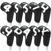 HB1 New Golf Iron Headcovers 10pcs (4,5,6,7,8,9,P,S,A,X) Exquisite PU Leather Golf Iron Colorful Digital Gradient Head Covers,White1 view 4