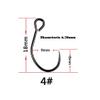 100pcs Barbless Fishing Hooks High Carbon Steel Fishhook Sharp Hook Bait Hooks with Size 4#6# 8# for Plastic Fishing Lure Hooks DaJiKan (Color : Size 4) view 2