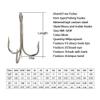 100pcs/pack Triple Hook High Carbon Steel 3551 Treble Fishing Hooks 18# DaJiKan view 2