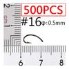 500PCS Fly Tying Hook Nymph Bug Shrimp Scud Pupae Larvae Caddis Flies Fishing Hooks #8~#16 Fly Fishing Hook DaJiKan (Color : 500PCS Size 16) view 2