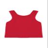 Kurve Premium Girls Seamless Supersoft Sleeveless Crop Tank Top - Stretchy Bra, UV UPF 50+ (Made in USA), Red, 9 Years-14 Years view 1
