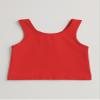 Kurve Premium Girls Seamless Supersoft Sleeveless Crop Tank Top - Stretchy Bra, UV UPF 50+ (Made in USA), Red, 9 Years-14 Years view 3