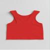 Kurve Premium Girls Seamless Supersoft Sleeveless Crop Tank Top - Stretchy Bra, UV UPF 50+ (Made in USA), Red, 9 Years-14 Years view 4