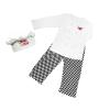 TAIKMD Boys Girls 3 Pieces Chef Costumes Clothing Jackets Pants Hat Outfits Set Baker Cooking Dress Up Suits (6-12Months) view 1