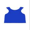 Kurve Premium Girls Seamless Supersoft Sleeveless Crop Tank Top - Stretchy Bra, UV UPF 50+ (Made in USA), Cobalt, 9 Years-14 Years view 1