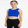 Kurve Premium Girls Seamless Supersoft Sleeveless Crop Tank Top - Stretchy Bra, UV UPF 50+ (Made in USA), Cobalt, 9 Years-14 Years view 2