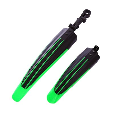 2 Pcs Fashion Bicycle Mudguard Mountain Bike Fenders Set Mudguards Bicycle Mudguard for Bicycle Front and Rear Fenders DaJiKan (Color : Black Green)