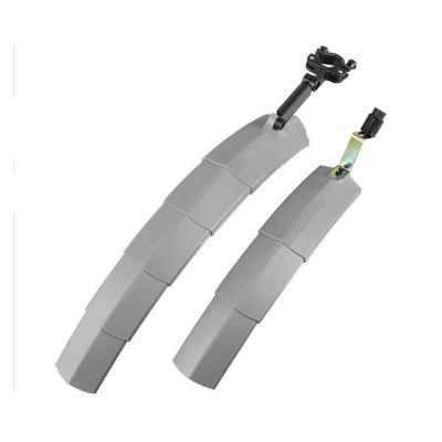 7 Color 2PCS Telescopic Plastic Bicycle Fender High Strength Bike Mudguard Installation Convenient Fender DaJiKan (Color : Gray 1)