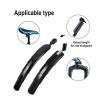 7 Color 2PCS Telescopic Plastic Bicycle Fender High Strength Bike Mudguard Installation Convenient Fender DaJiKan (Color : Gray 1) view 2