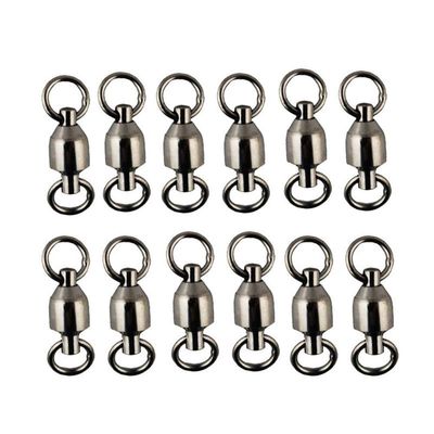 50pcs Ball Bearing Fishing Swivel/Solid Ring Brass/Nickle Sea Fishing Swivels Connector Size1#-8# DaJiKan (Color : 7)