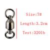 50pcs Ball Bearing Fishing Swivel/Solid Ring Brass/Nickle Sea Fishing Swivels Connector Size1#-8# DaJiKan (Color : 7) view 2