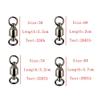 50pcs Ball Bearing Fishing Swivel/Solid Ring Brass/Nickle Sea Fishing Swivels Connector Size1#-8# DaJiKan (Color : 7) view 3