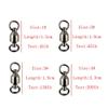 50pcs Ball Bearing Fishing Swivel/Solid Ring Brass/Nickle Sea Fishing Swivels Connector Size1#-8# DaJiKan (Color : 7) view 4