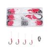 106pcs/box Strong Stainless Steel Assist Bait Fishing Hook with PE Line Split Ring for Sea Fishing Jigging Bait DaJiKan view 1