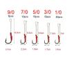 106pcs/box Strong Stainless Steel Assist Bait Fishing Hook with PE Line Split Ring for Sea Fishing Jigging Bait DaJiKan view 2