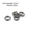106pcs/box Strong Stainless Steel Assist Bait Fishing Hook with PE Line Split Ring for Sea Fishing Jigging Bait DaJiKan view 3