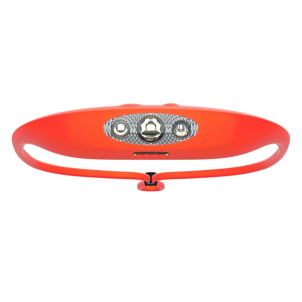 KNOG Bandicoot 250 LED Headlamp - Rechargeable Camping Headlamp with 40m Beam, IP67 Waterproof, Multi-Mode Lighting & Silicone Strap - Durable, Innovative Headlamp for Hiking & Outdoors, Coral