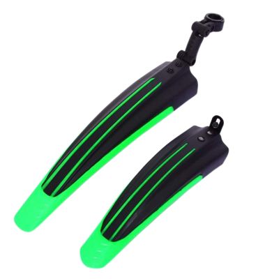 2 Pcs Bicycle Fenders Mountain Road Bike Mudguard Front Rear MTB Mud Guard Wings for Bicycle Accessories DaJiKan (Color : Green 1)