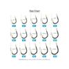 50pcs/lot Tungsten Steel Fishing Hooks Single Circle Fishhook Barbed Carp Fishing Hooks Sea Accessories Tackle DaJiKan (Color : 12) view 2