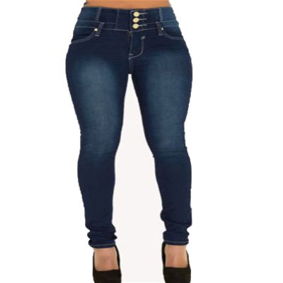 Women Plus Size Butt Lift High Waist Skinny Jeans Denim Pants
