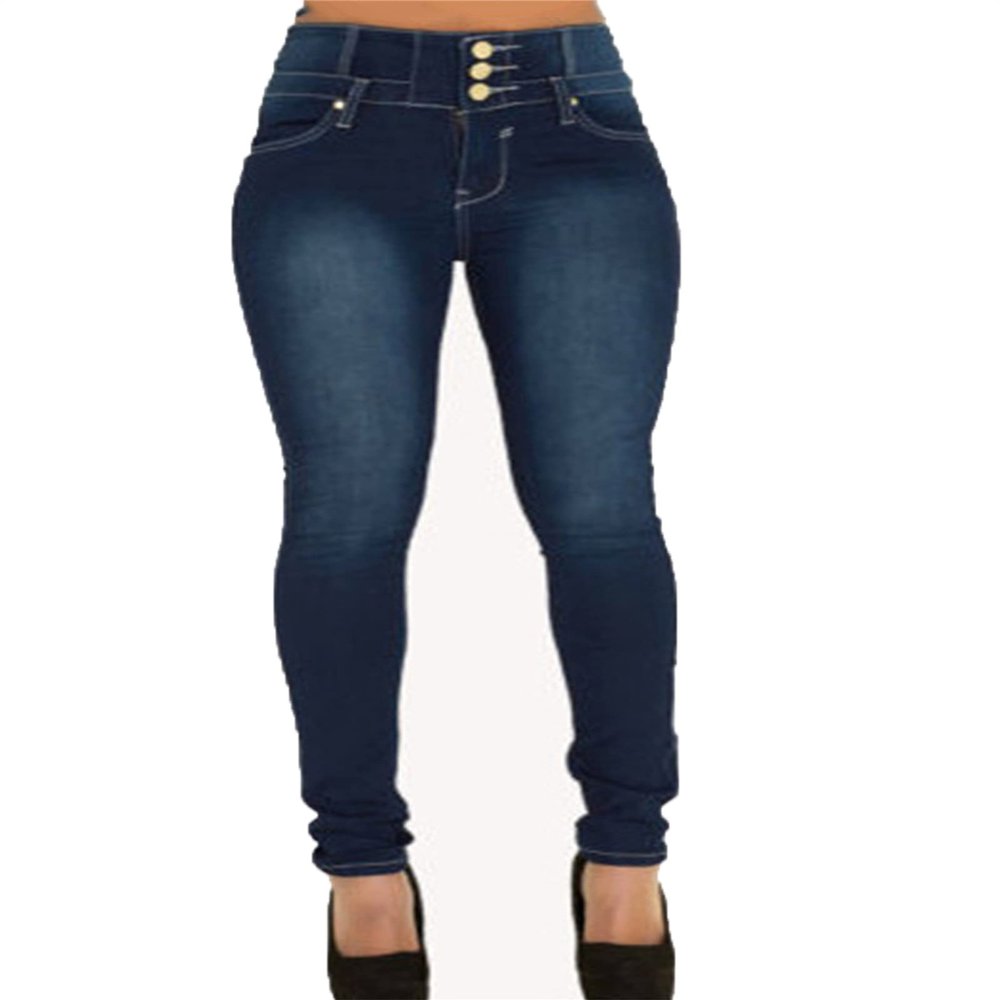 Women Plus Size Butt Lift High Waist Skinny Jeans Denim Pants