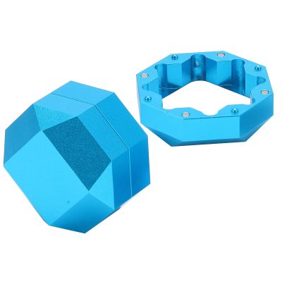 Hilitand Billiard Chalk Holder, Aluminum Portable Mini Cue Tip Magnetic Billiard Pool Cue Chalk Box for Billiard Billiard Competition(Blue)