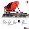 OMAC Canoe, Boat, Surf, Kayak Roof Rack J-Style Bar, Rooftop Mount Carrier, 2 Pieces, fits SUV Car and Truck, Universal Fit, Black view 2