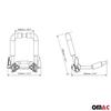 OMAC Canoe, Boat, Surf, Kayak Roof Rack J-Style Bar, Rooftop Mount Carrier, 2 Pieces, fits SUV Car and Truck, Universal Fit, Black view 4
