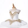 Aislor Kids Girls Sequin Ballet Dance Leotard Tutu Dress Swan Lake Dance Camisole Princess Dress Dancewear with Headwear Type B White 8-10 Years view 3