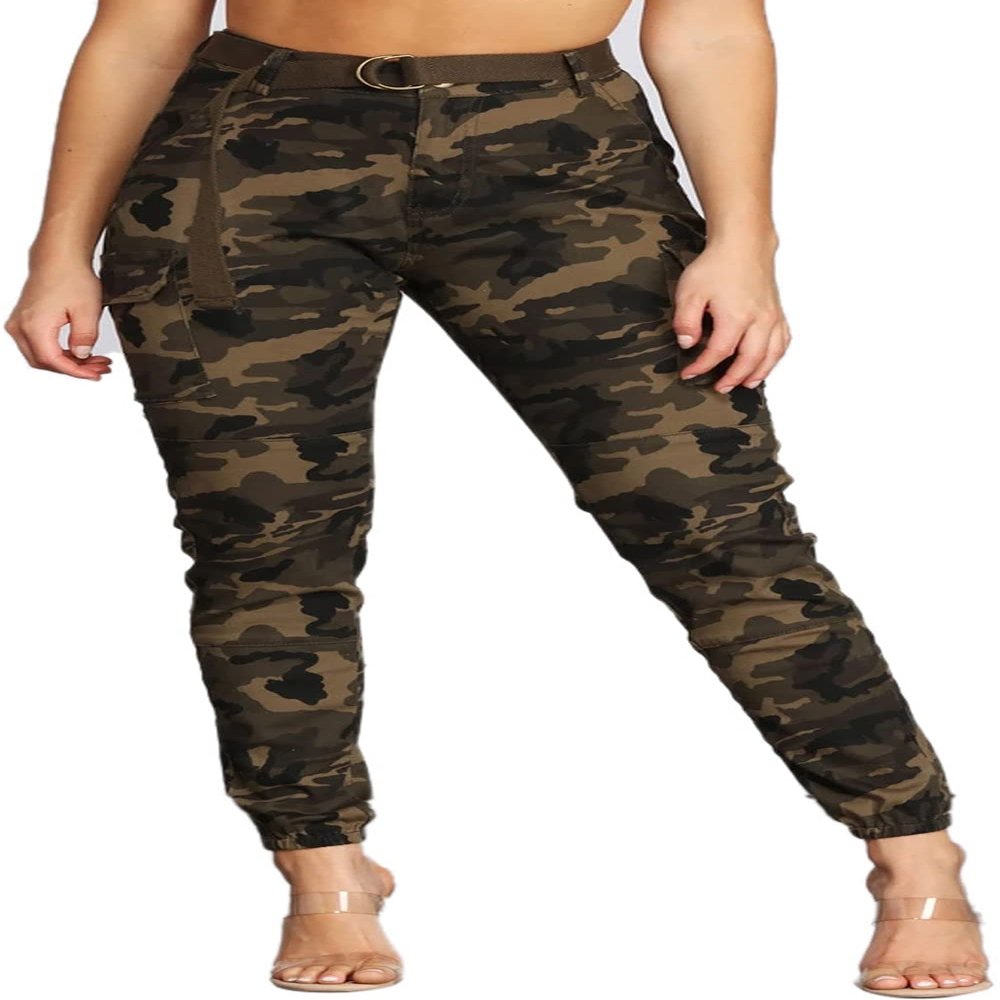 Camo Pants Womens Joggers Cargo Pants with Pockets Slim Camouflage Outdoor Lounge Sweatpants Athletic Works Hiking Pants