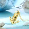Wamantic Personalized Anchor Stainless Steel Chain Pendant Necklace Women Men Engraving 2 3 4 Names ID Vintage Necklace Lariat Jewelry Christmas Gifts for Women Mom(4 Names, Gold) view 4