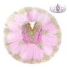 Aislor Kids Girls Sequin Ballet Dance Leotard Tutu Dress Swan Lake Dance Camisole Princess Dress Dancewear with Headwear Type A Pink 3-4 Years view 4