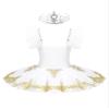 Aislor Kids Girls Sequin Ballet Dance Leotard Tutu Dress Swan Lake Dance Camisole Princess Dress Dancewear with Headwear Type A White 5-6 Years view 2