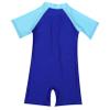 Loloda Kids Boys' One Piece Front Zipper Short Sleeve Rash Guard Swimsuit Water Sports Bathing Suits Royal_Blue 10-12 Years view 4