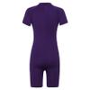 Loloda Kids Boys' One Piece Front Zipper Short Sleeve Rash Guard Swimsuit Water Sports Bathing Suits Purple 10-12 Years view 2