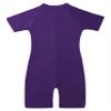 Loloda Kids Boys' One Piece Front Zipper Short Sleeve Rash Guard Swimsuit Water Sports Bathing Suits Purple 10-12 Years view 4