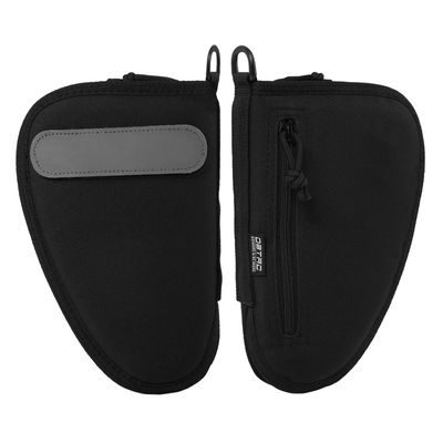DBTAC Pistol Rug Case | Tactical 1x Handgun Firearm Shooting Padded Case with Lockable Zipper, Removable & Reflective Patch (8.5" x 5.5" Small Pistol Case, Black)