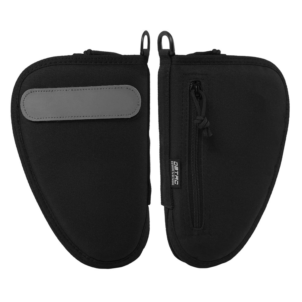 DBTAC Pistol Rug Case | Tactical 1x Handgun Firearm Shooting Padded Case with Lockable Zipper, Removable & Reflective Patch (8.5" x 5.5" Small Pistol Case, Black)