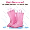 Colorxy Kids Rain Boots for Boys Waterproof Toddler Rain Boots with Easy-On Handles, Glitter Pink Size Toddler 8 view 3