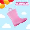 Colorxy Kids Rain Boots for Boys Waterproof Toddler Rain Boots with Easy-On Handles, Glitter Pink Size Toddler 8 view 4