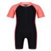Loloda Boys One Piece Rash Guard Swimsuit Short Sleeve Water Sport Bathing Suits UPF 50+ Sun Protection Red 5-6 Years view 1