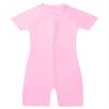 Loloda Kids Boys' One Piece Front Zipper Short Sleeve Rash Guard Swimsuit Water Sports Bathing Suits Pink 6-8 Years view 4