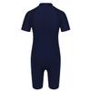 Loloda Kids Boys' One Piece Front Zipper Short Sleeve Rash Guard Swimsuit Water Sports Bathing Suits Navy_Blue 6-8 Years view 2