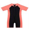 Loloda Boys One Piece Rash Guard Swimsuit Short Sleeve Water Sport Bathing Suits UPF 50+ Sun Protection Red 7-8 Years view 3