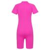 Loloda Kids Boys' One Piece Front Zipper Short Sleeve Rash Guard Swimsuit Water Sports Bathing Suits Rose 10-12 Years view 2