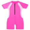 Loloda Kids Boys' One Piece Front Zipper Short Sleeve Rash Guard Swimsuit Water Sports Bathing Suits Rose 10-12 Years view 3