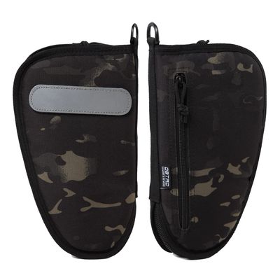 DBTAC Pistol Rug Case | Tactical 1x Handgun Firearm Shooting Padded Case with Lockable Zipper, Removable & Reflective Patch (10.5" x 6" Medium Pistol Case, Charcoal Camo)
