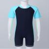 Loloda Boys One Piece Rash Guard Swimsuit Short Sleeve Water Sport Bathing Suits UPF 50+ Sun Protection Blue 12-14 Years view 3