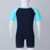 Loloda Boys One Piece Rash Guard Swimsuit Short Sleeve Water Sport Bathing Suits UPF 50+ Sun Protection Blue 12-14 Years view 4
